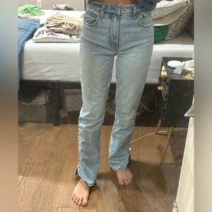 Abercrombie Slit Hem 90s Straight Jean